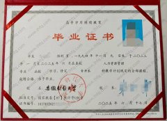 安徽财经大学毕业证样本图片