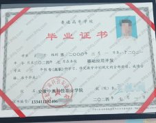 安徽中澳科技职业学院毕业证样本图片