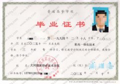 大同煤炭职业技术学院毕业证样本图片