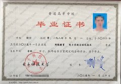 电子科技大学毕业证样本图片