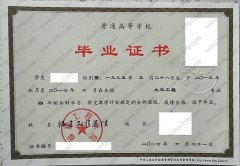 福建工程学院毕业证样本图片