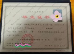 广东酒店管理职业技术学院毕业证样本图片