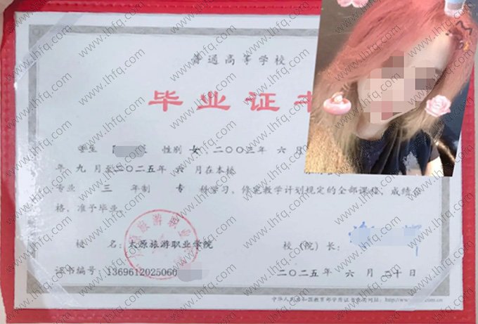 太原旅游职业学院2025年专科毕业证书样本图片（电子商务）