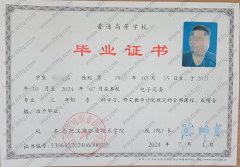 合肥滨湖职业技术学院毕业证样本图片