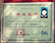 江西外语外贸职业学院毕业证样本图片