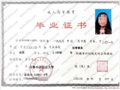 乌鲁木齐职业大学毕业证样本图片