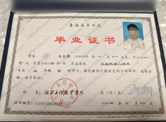 湖北工程职业学院毕业证样本图片