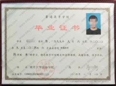 南开大学滨海学院毕业证样本图片