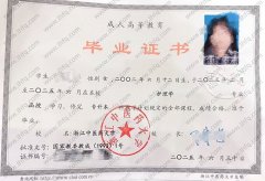 浙江中医药大学毕业证样本图片