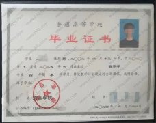 商洛学院毕业证样本图片