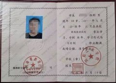 南阳工业学校中专毕业证样本图片