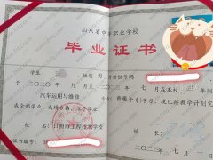 日照市工程技术学校中专毕业证样本图片