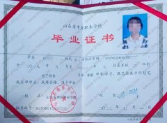 山东省潍坊商业学校中专毕业证样本图片