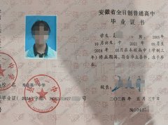 寿县第一中学高中毕业证样本图片