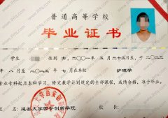 延安大学西安创新学院毕业证样本图片