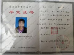 河北省农业广播电视学校中专毕业证样本图片