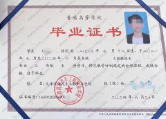 天津滨海汽车工程职业学院毕业证样本图片