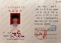 电白区第一中学附属实验学校高中毕业证样本图片