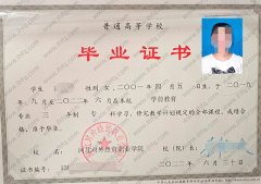 河北对外经贸职业学院毕业证样本图片