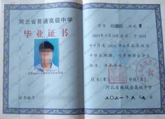 河北省故城县高级中学高中毕业证样本图片