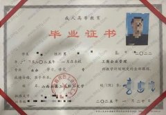 山西兵器工业职工大学毕业证样本图片