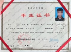 武汉船舶职业技术学院毕业证样本图片