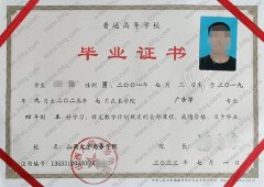 山西大学商务学院毕业证样本图片