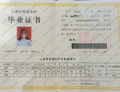 永善县溪洛渡高级中学高中毕业证样本