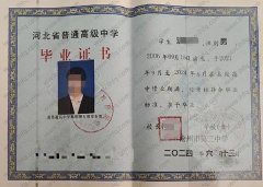 沧州市第三中学高中毕业证样本