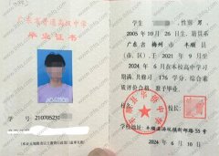 丰顺县华侨中学高中毕业证样本