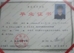 武汉体育学院毕业证样本图片