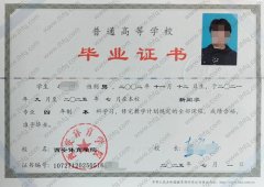 西安体育学院毕业证样本图片