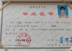 山东中医药大学毕业证样本图片