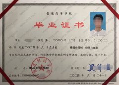 重庆财经学院毕业证样本图片