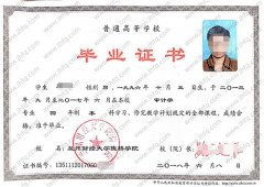 兰州财经大学陇桥学院毕业证样本图片