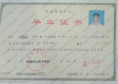 顺德职业技术学院毕业证样本图片