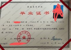 湖北师范大学文理学院毕业证样本图片