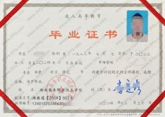 湖南商务职业技术学院毕业证样本图片