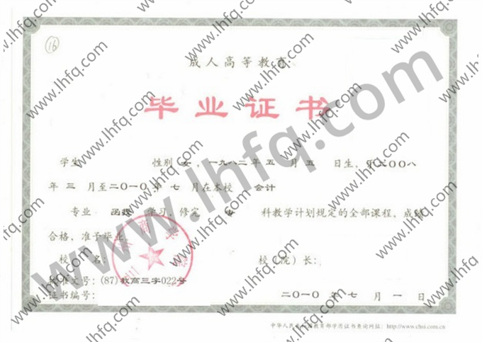 兰州商学院毕业证样本