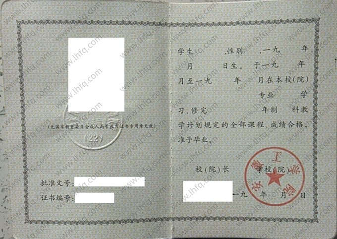 安徽工学院毕业证样本图片