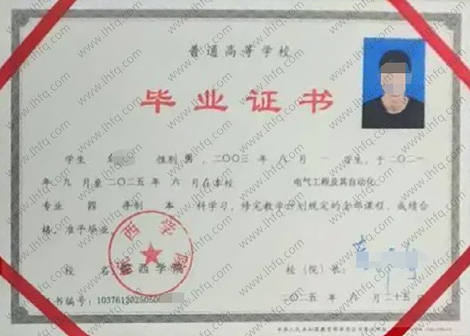 皖西学院毕业证样本图片