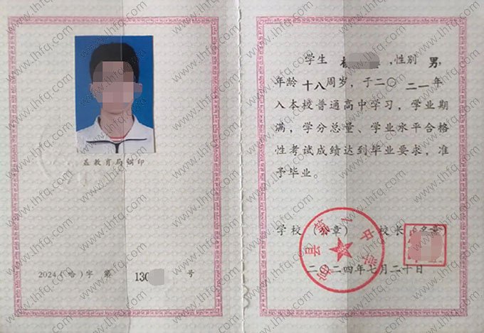 宾县第一中学毕业证样本图片