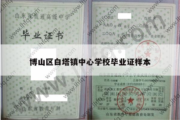 博山区白塔镇中心学校毕业证样本