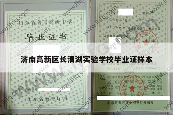 济南高新区长清湖实验学校毕业证样本