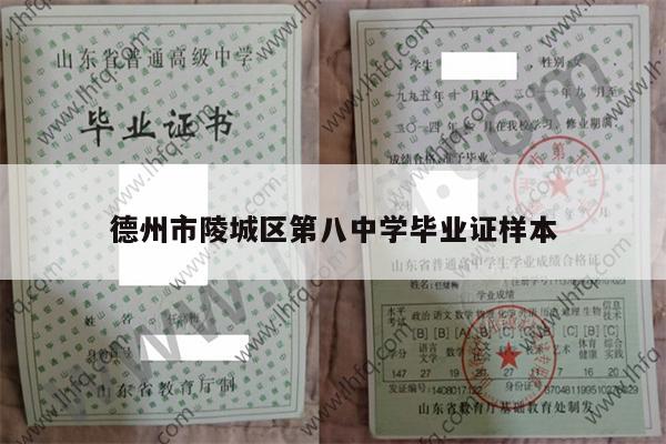 德州市陵城区第八中学毕业证样本