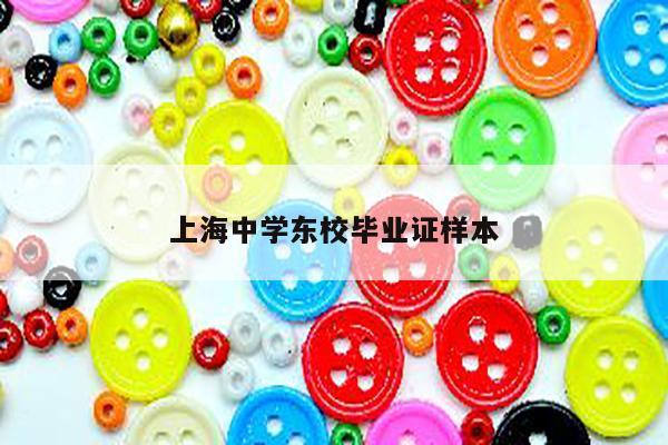 上海中学东校毕业证样本