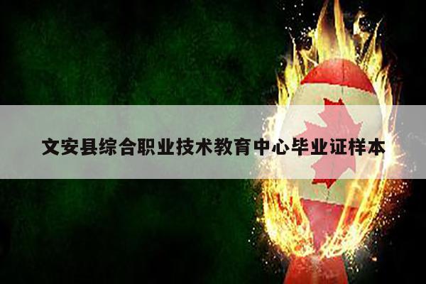 文安县综合职业技术教育中心毕业证样本