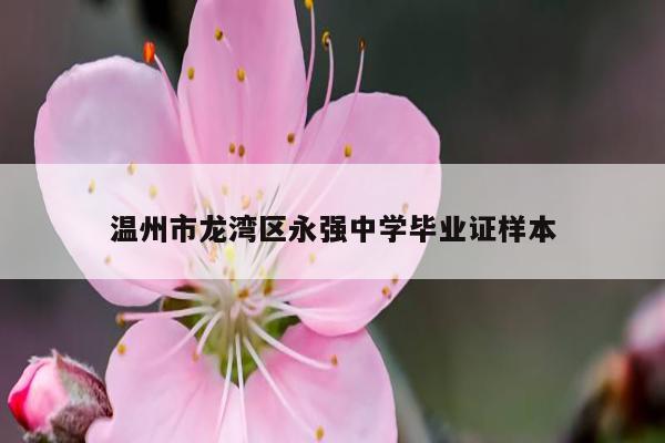 温州市龙湾区永强中学毕业证样本