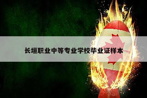 长垣职业中等专业学校毕业证样本