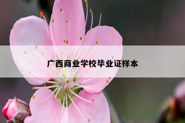 广西商业学校毕业证样本
